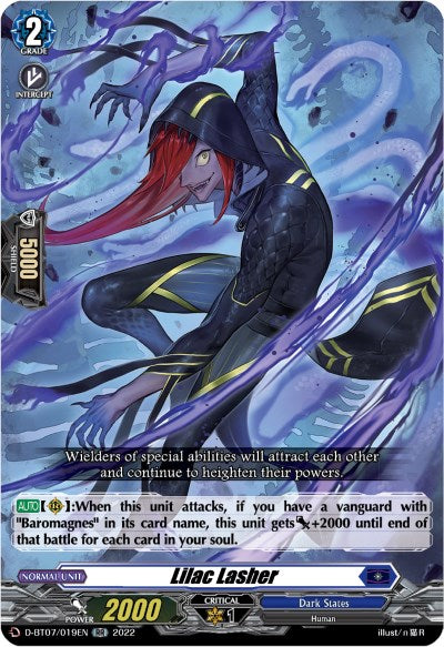Image of Lilac Lasher (D-BT07/019EN) [Raging Flames Against Emerald Storm]