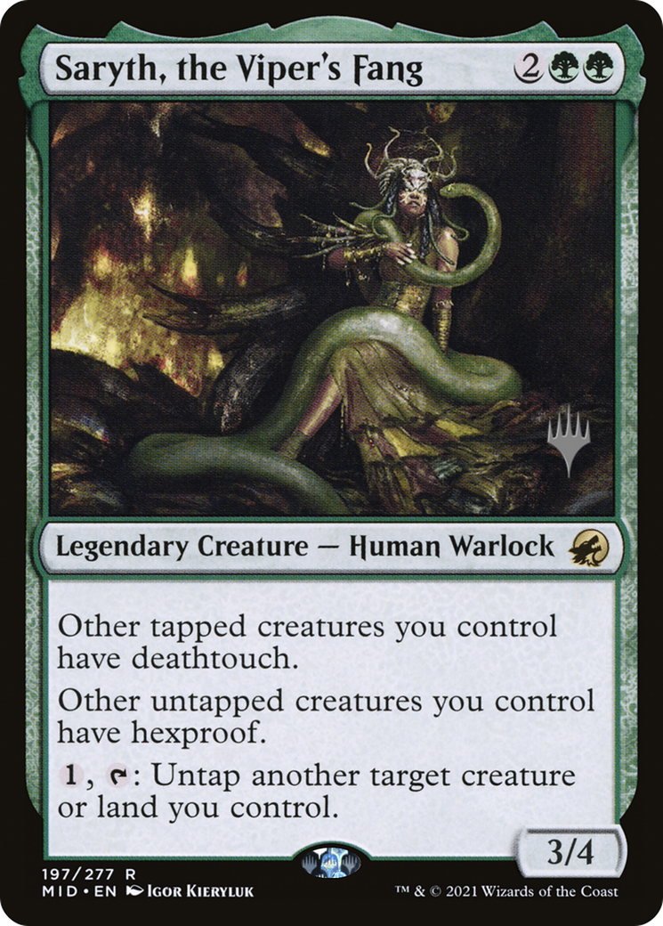 Image of Saryth, the Viper's Fang (Promo Pack) [Innistrad: Midnight Hunt Promos]