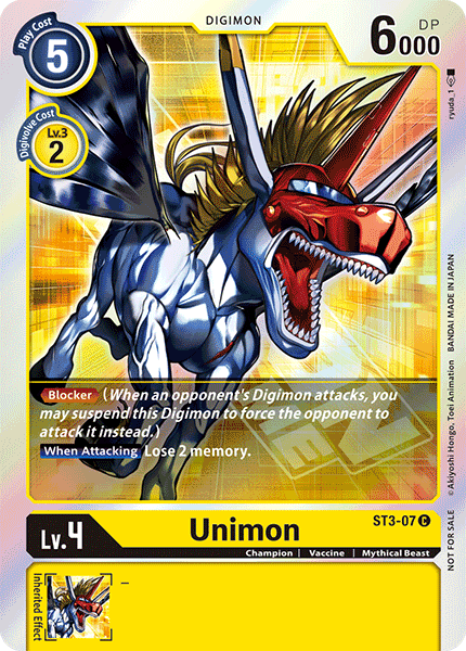 Image of Unimon [ST3-07] (Event Pack) [Starter Deck: Heaven's Yellow Promos]