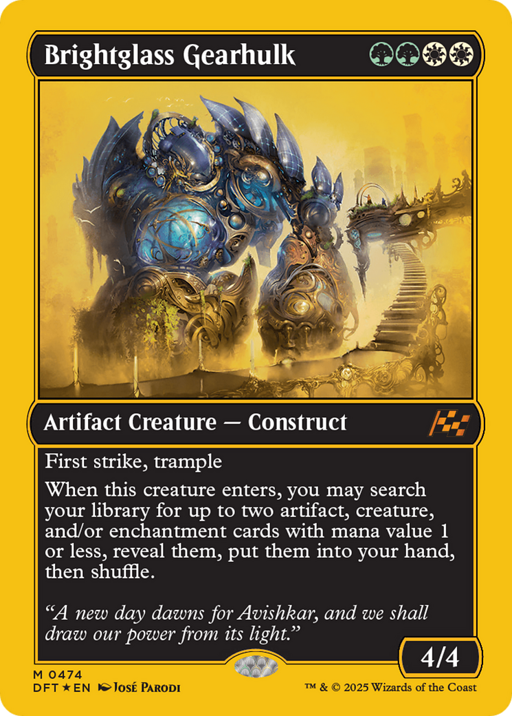 Image of Brightglass Gearhulk (First-Place Foil) [Aetherdrift]