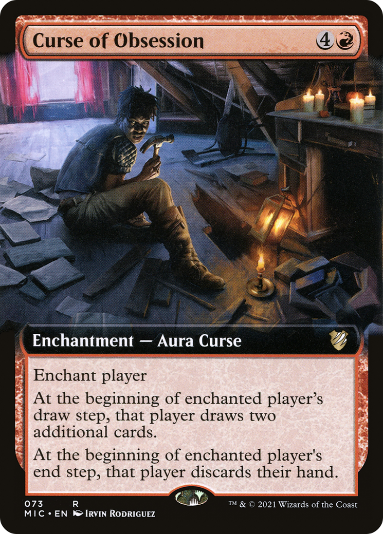 Image of Curse of Obsession (Extended Art) [Innistrad: Midnight Hunt Commander]