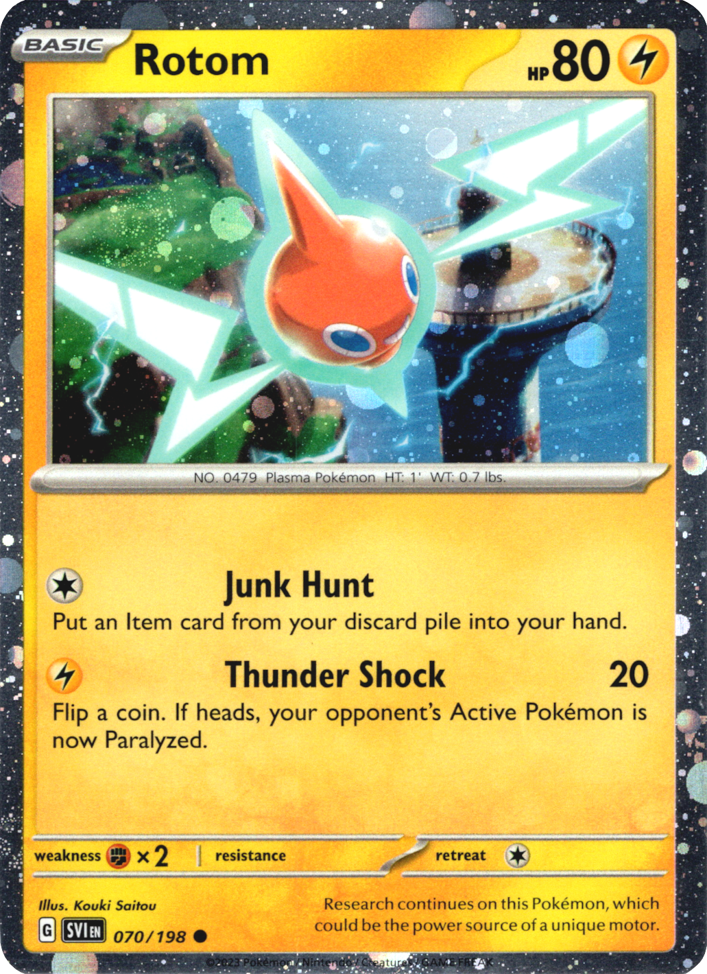 Image of Rotom (070/198) (Theme Deck Exclusive) (Cosmos Holo) [Scarlet & Violet: Black Star Promos]
