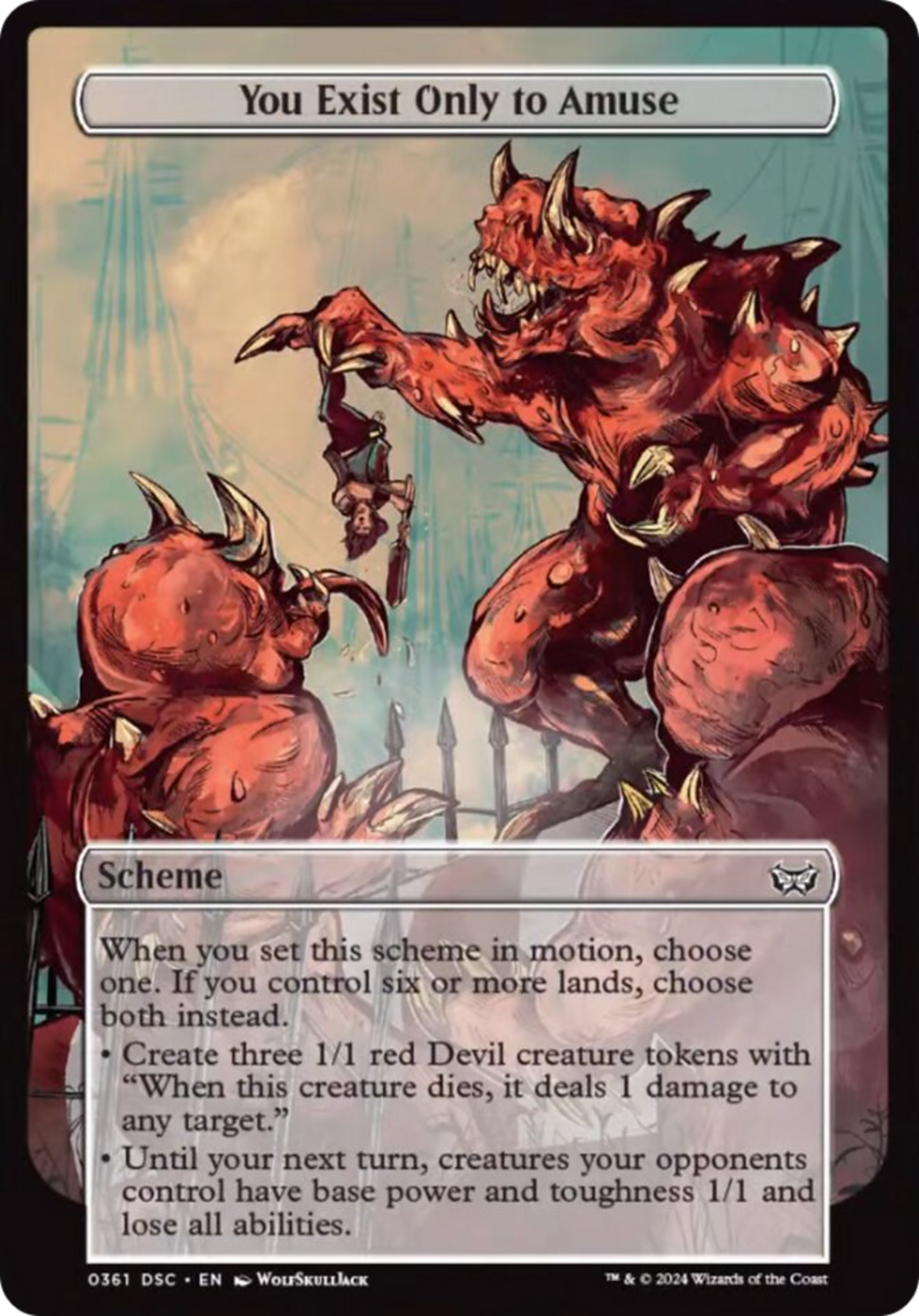 Image of You Exist Only to Amuse (Full Art) [Duskmourn: Archenemy]
