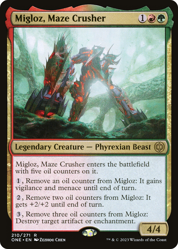 Image of Migloz, Maze Crusher [Phyrexia: All Will Be One]