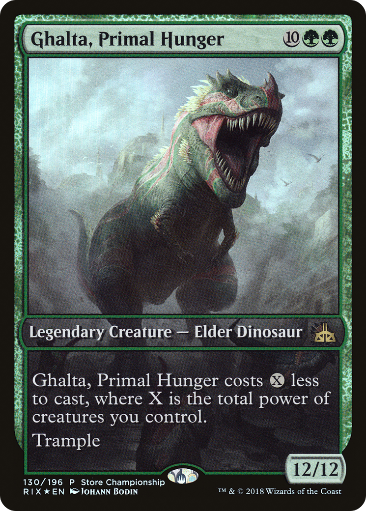 Image of Ghalta, Primal Hunger (Store Championship) (Full Art) [Rivals of Ixalan Promos]