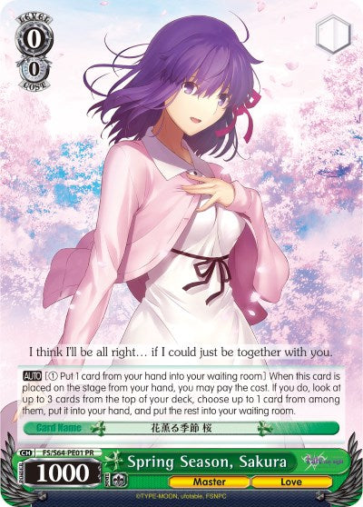 Image of Spring Season, Sakura (FS/S64-PE01 PR) (Promo) [Fate/Stay Night [Heaven's Feel]]