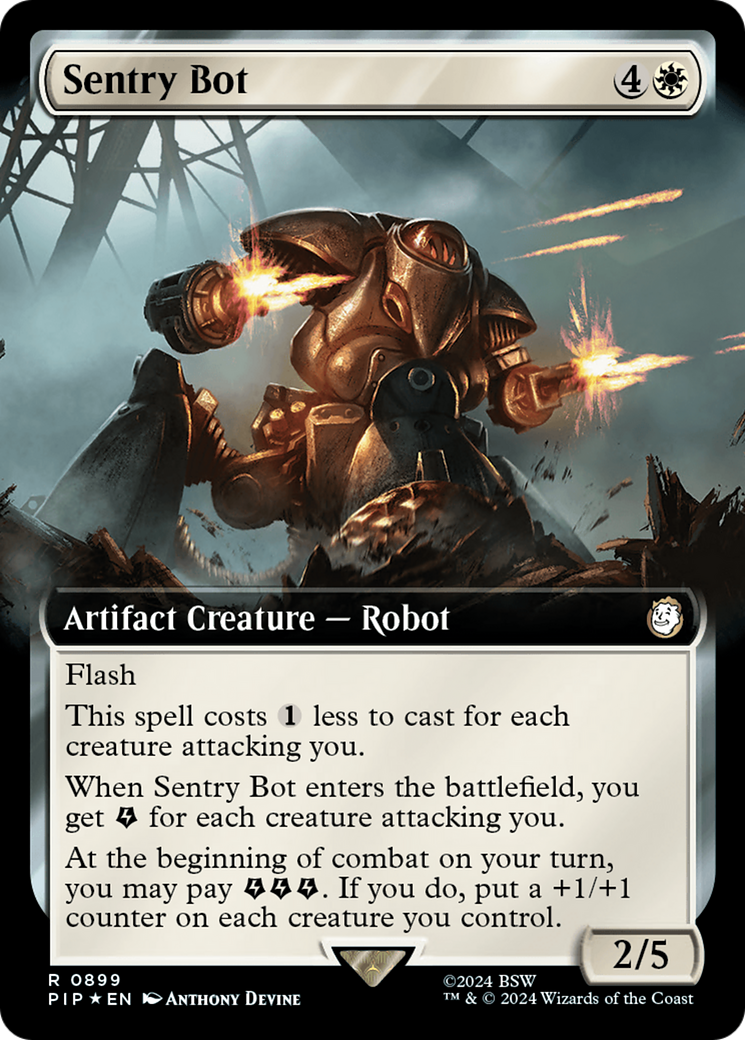 Image of Sentry Bot (Extended Art) (Surge Foil) [Fallout]