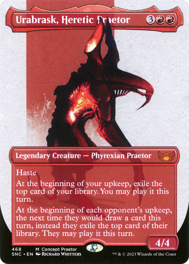 Image of Urabrask, Heretic Praetor (Borderless Concept Praetors) [Phyrexia: All Will Be One]