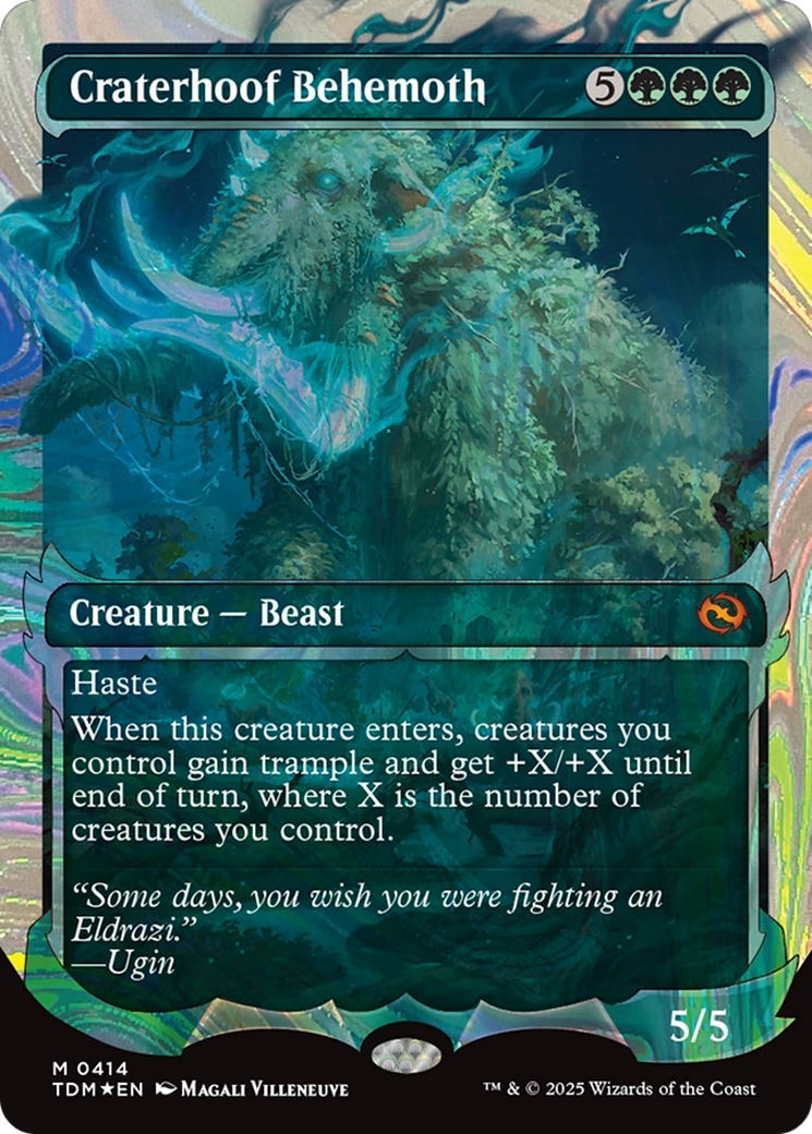 Image of Craterhoof Behemoth (Showcase) (Halo Foil) [Tarkir: Dragonstorm]