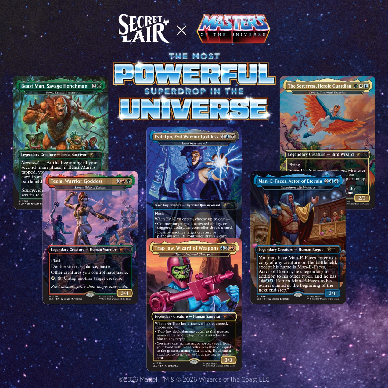 Image of Secret Lair x Masters of the Universe (ALLIES AND ENEMIES OF ETERNIA) - Non-Foil