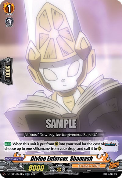 Image of Divine Enforcer, Shamash (D-TB03/041EN) [Shaman King]