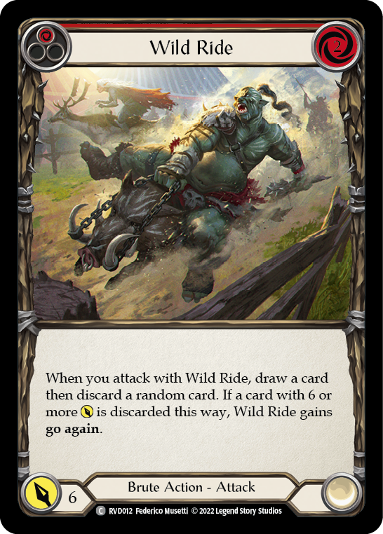 Image of Wild Ride (Red) [RVD012] (Classic Battles: Rhinar vs Dorinthea)
