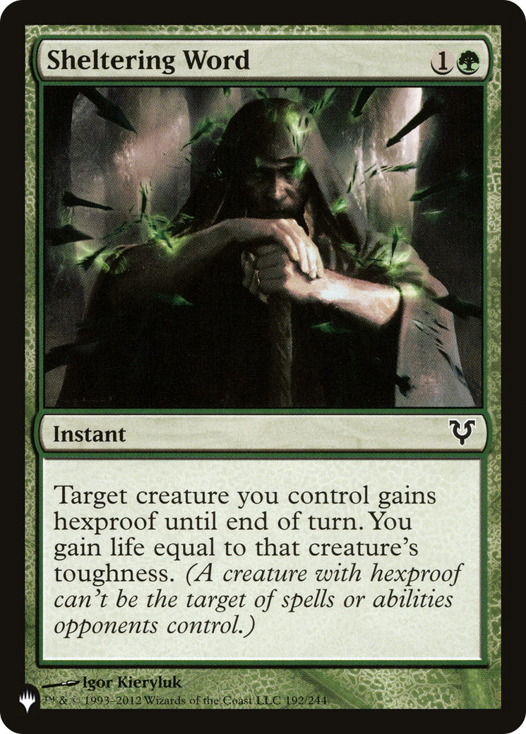 Image of Sheltering Word [The List]