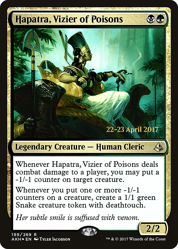 Image of Hapatra, Vizier of Poisons [Amonkhet Prerelease Promos]
