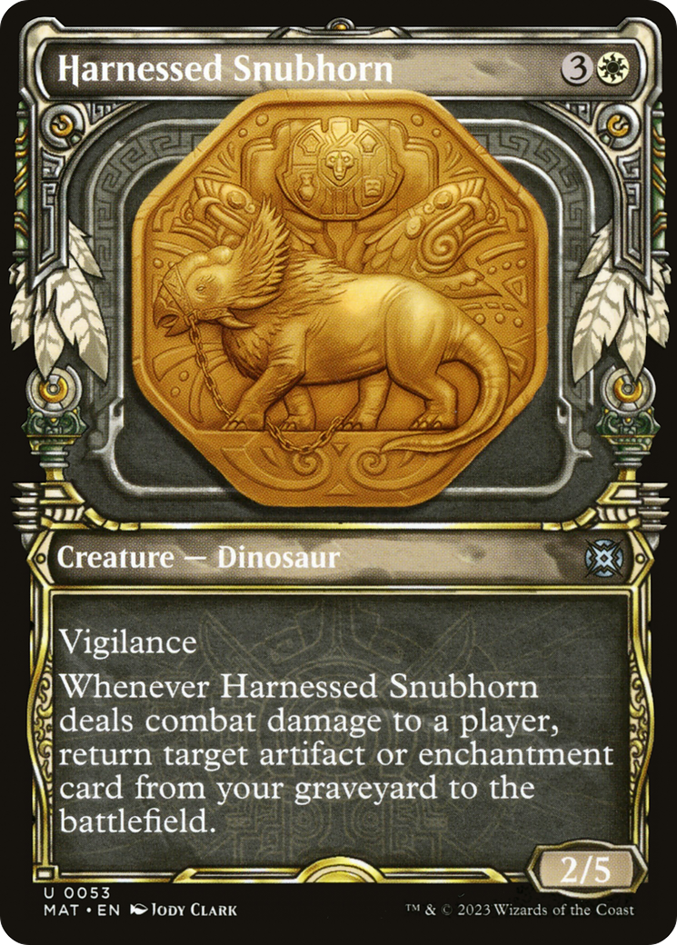 Image of Harnessed Snubhorn (Showcase) [March of the Machine: The Aftermath]
