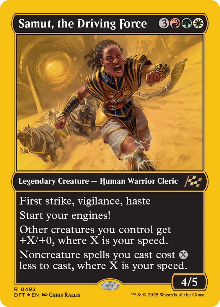 Image of Samut, the Driving Force (First-Place Foil) [Aetherdrift]