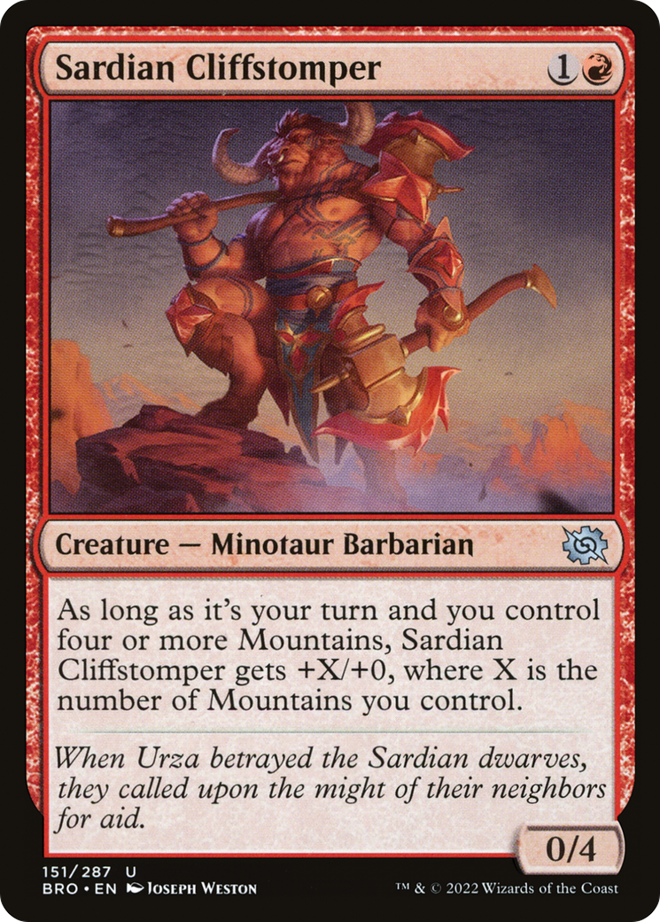 Image of Sardian Cliffstomper [The Brothers' War]