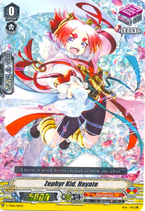 Image of Zephyr Kid, Hayate (Parallel Foil) (V-TD06/013EN) [Naoki Ishida]