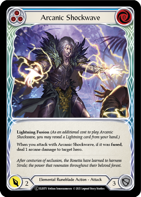 Image of Arcanic Shockwave (Blue) [U-ELE075] (Tales of Aria Unlimited)  Unlimited Rainbow Foil
