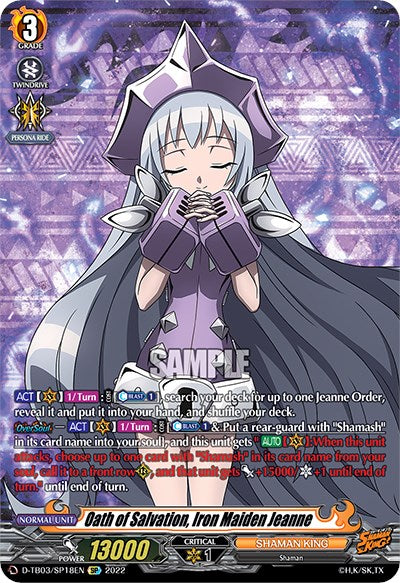 Image of Oath of Salvation, Iron Maiden Jeanne (D-TB03/SP18EN) [Shaman King]