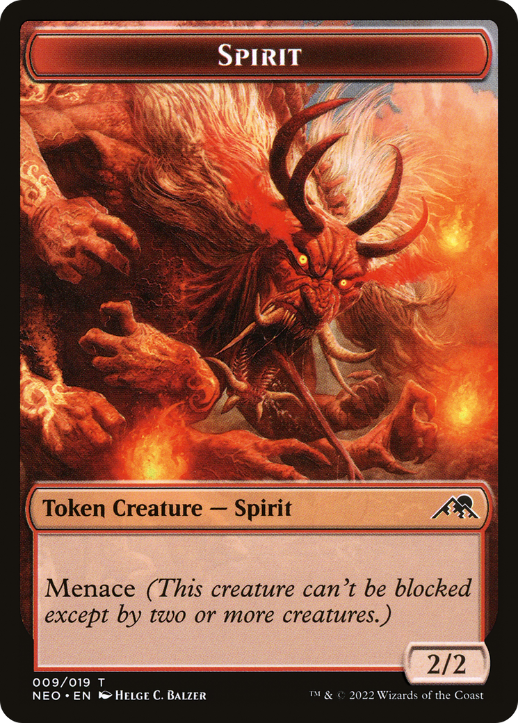 Image of Spirit Token (009) [Kamigawa: Neon Dynasty Tokens]