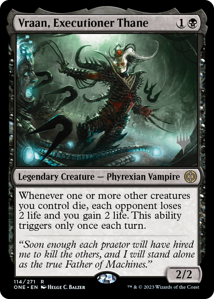 Image of Vraan, Executioner Thane (Promo Pack) [Phyrexia: All Will Be One Promos]