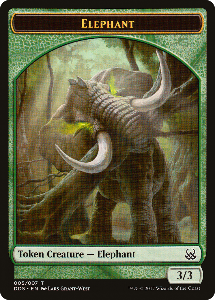 Image of Elephant Token [Duel Decks: Mind vs. Might Tokens]