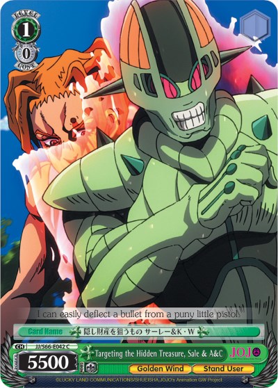 Image of Targeting the Hidden Treasure, Sale & A&C (JJ/S66-E042 C) [JoJo's Bizarre Adventure: Golden Wind]