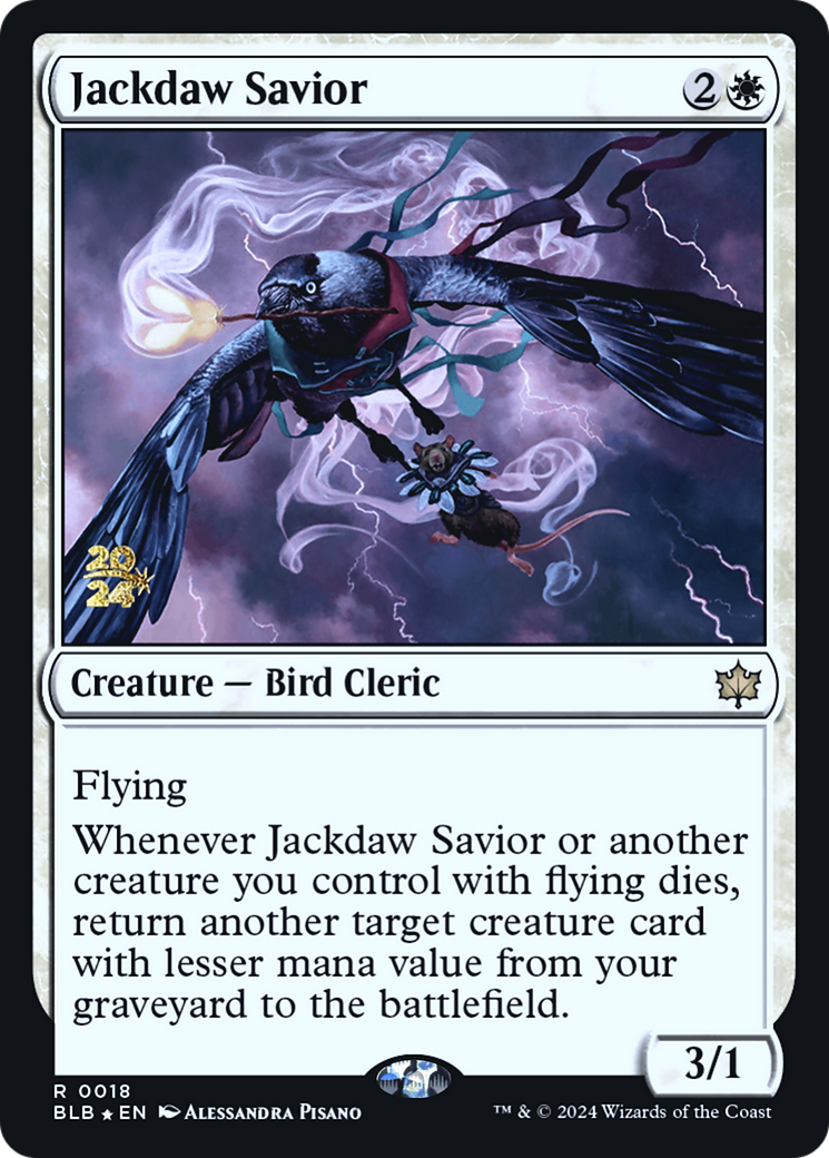 Image of Jackdaw Savior [Bloomburrow Prerelease Promos]