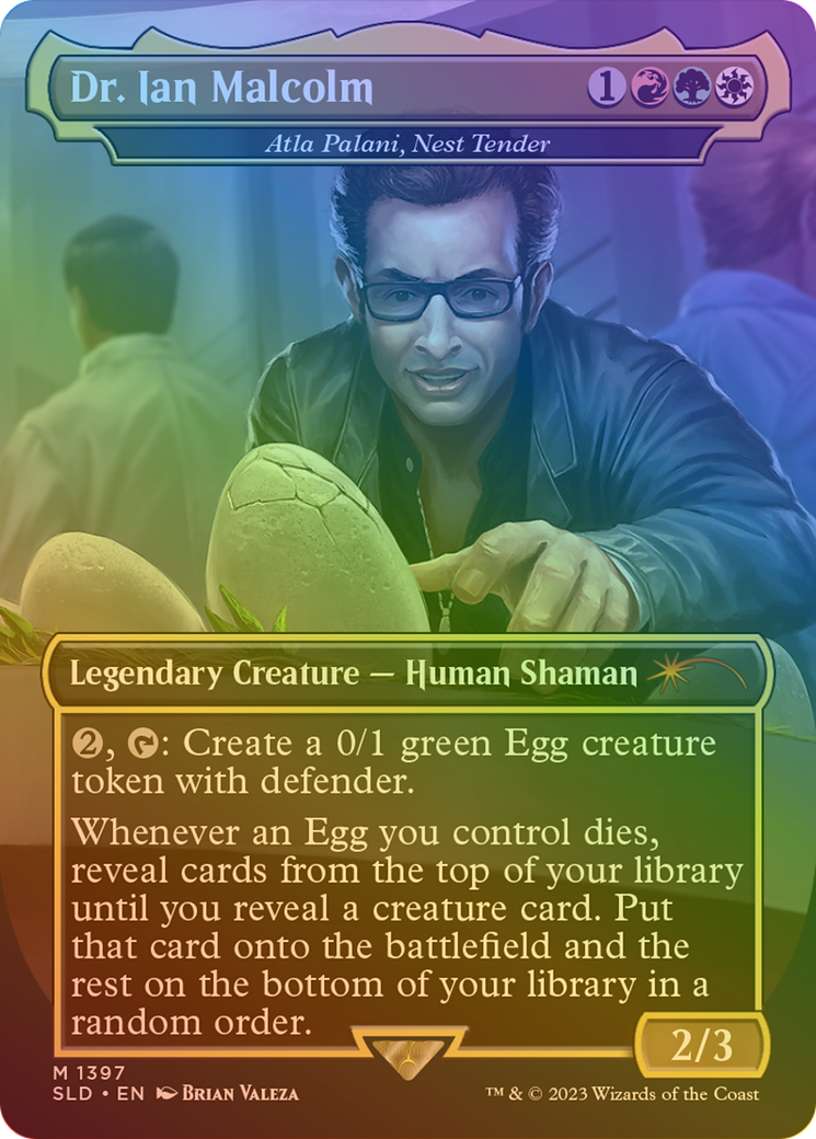 Image of Dr. Ian Malcolm - Atla Palani, Nest Tender (Rainbow Foil) [Secret Lair Drop Series]