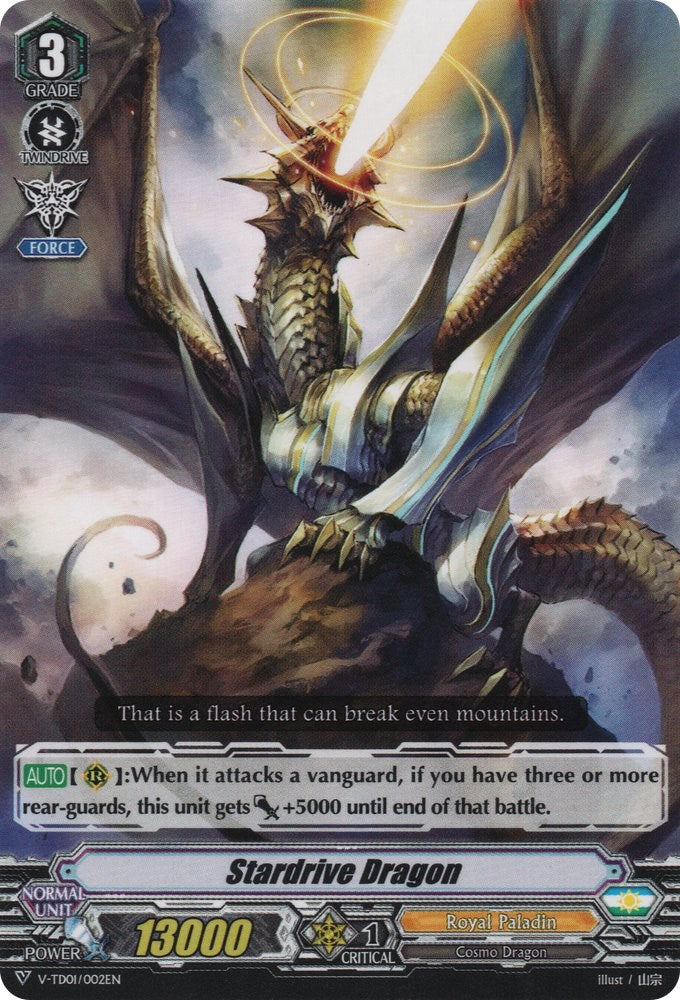 Image of Stardrive Dragon (V-TD01/002EN) [Aichi Sendou]