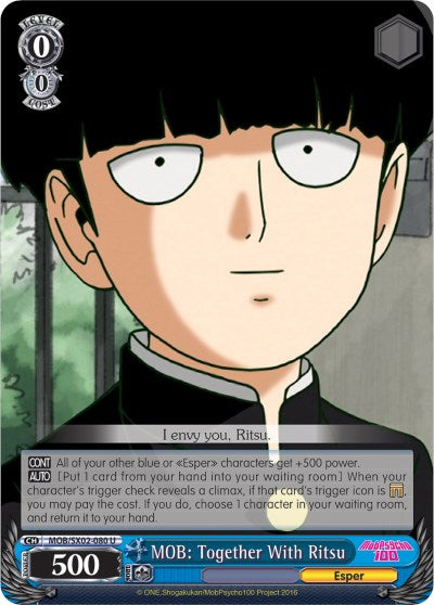 Image of MOB: Together With Ritsu (MOB/SX02-080 U) [Mob Psycho 100]