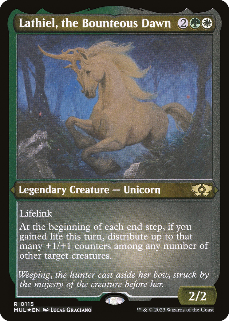 Image of Lathiel, the Bounteous Dawn (Foil Etched) [Multiverse Legends]