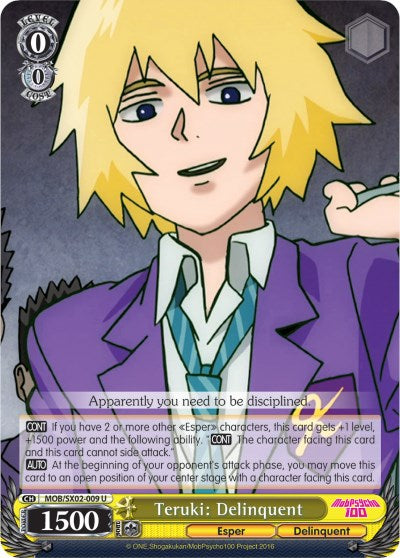 Image of Teruki: Delinquent (MOB/SX02-009 U) [Mob Psycho 100]