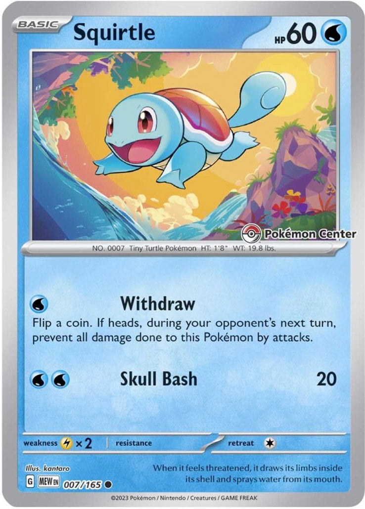 Image of Squirtle (007/165) (Pokemon Center Exclusive) [Scarlet & Violet: Black Star Promos]