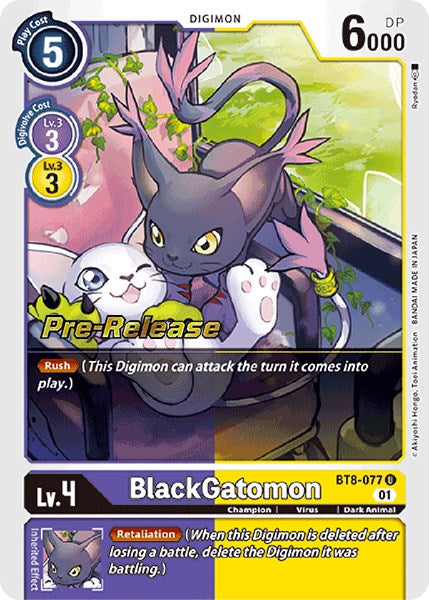 Image of BlackGatomon [BT8-077] [New Awakening Pre-Release Cards]
