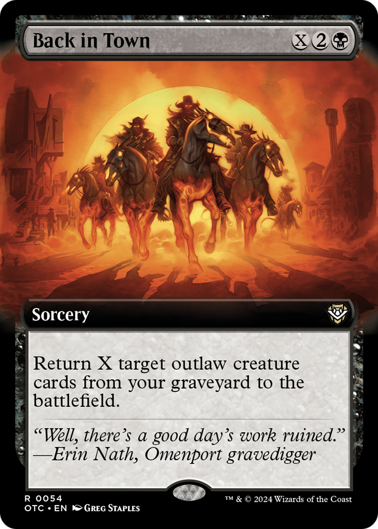 Image of Back in Town (Extended Art) [Outlaws of Thunder Junction Commander]
