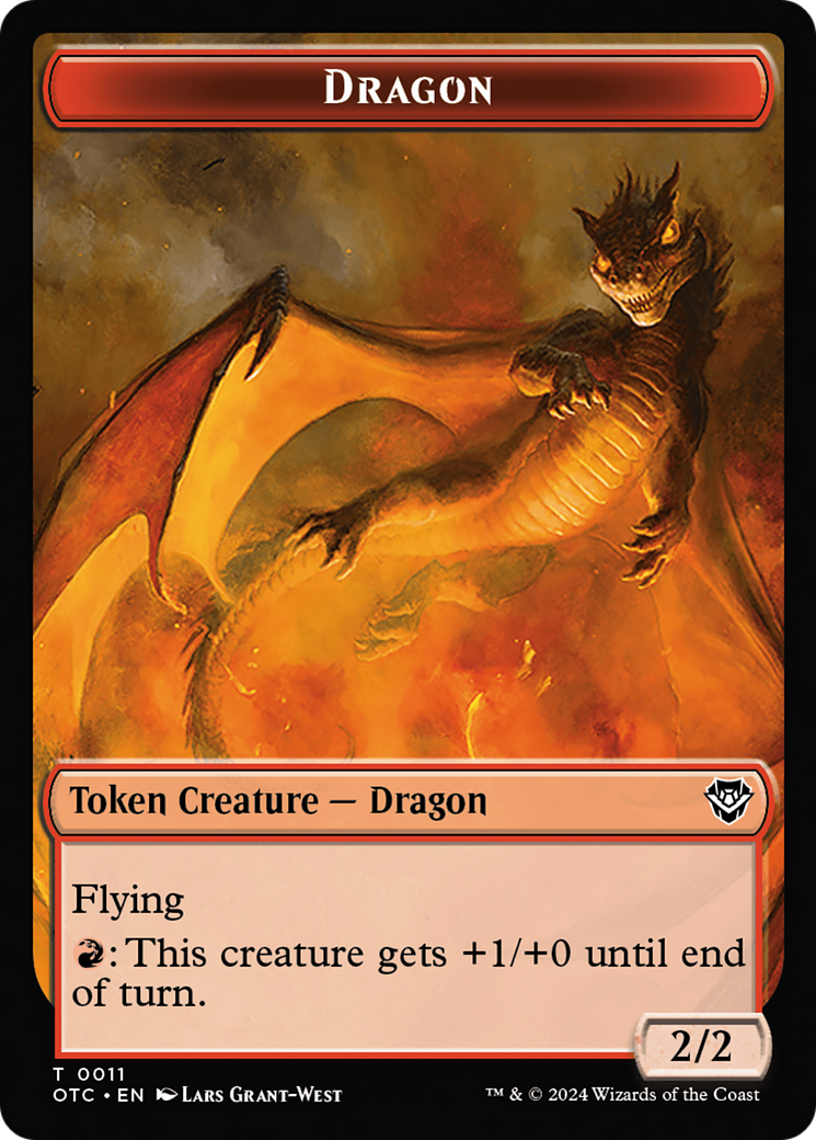 Image of Dragon Egg // Dragon Double-Sided Token [Outlaws of Thunder Junction Commander Tokens]