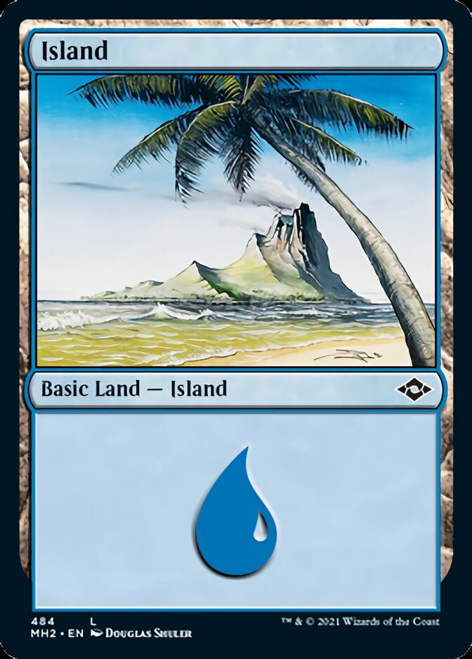 Image of Island (484) (Foil Etched) [Modern Horizons 2]