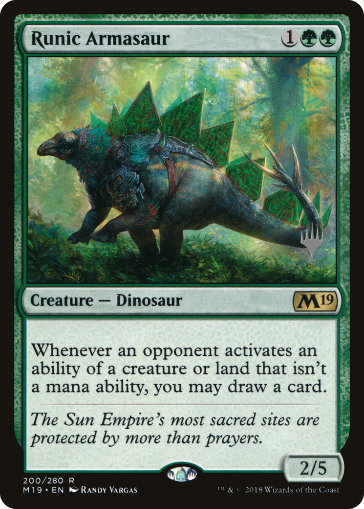 Image of Runic Armasaur (Promo Pack) [Core Set 2019 Promos]
