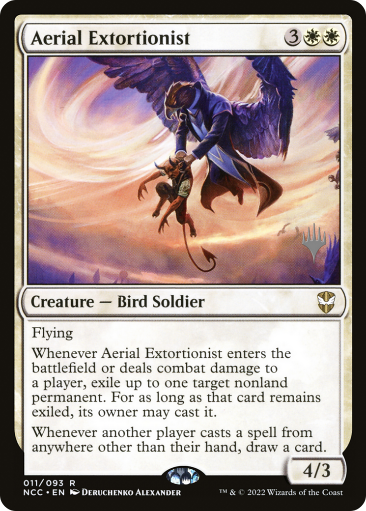 Image of Aerial Extortionist (Promo Pack) [Streets of New Capenna Commander Promos]