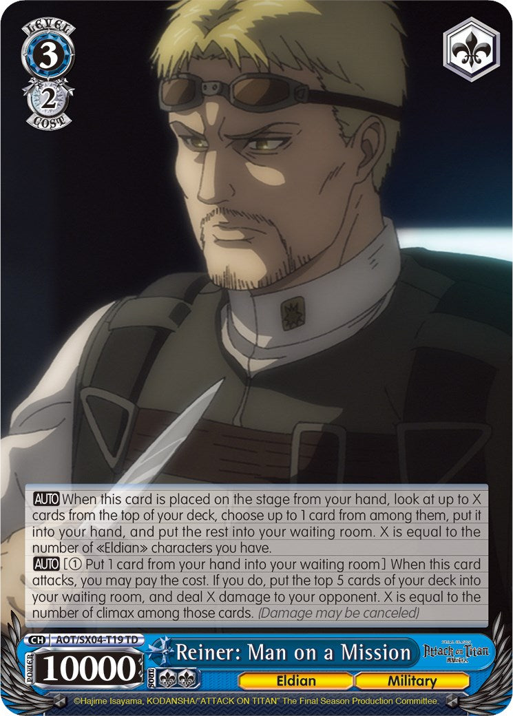 Image of Reiner: Man on a Mission [Attack On Titan: Final Season]
