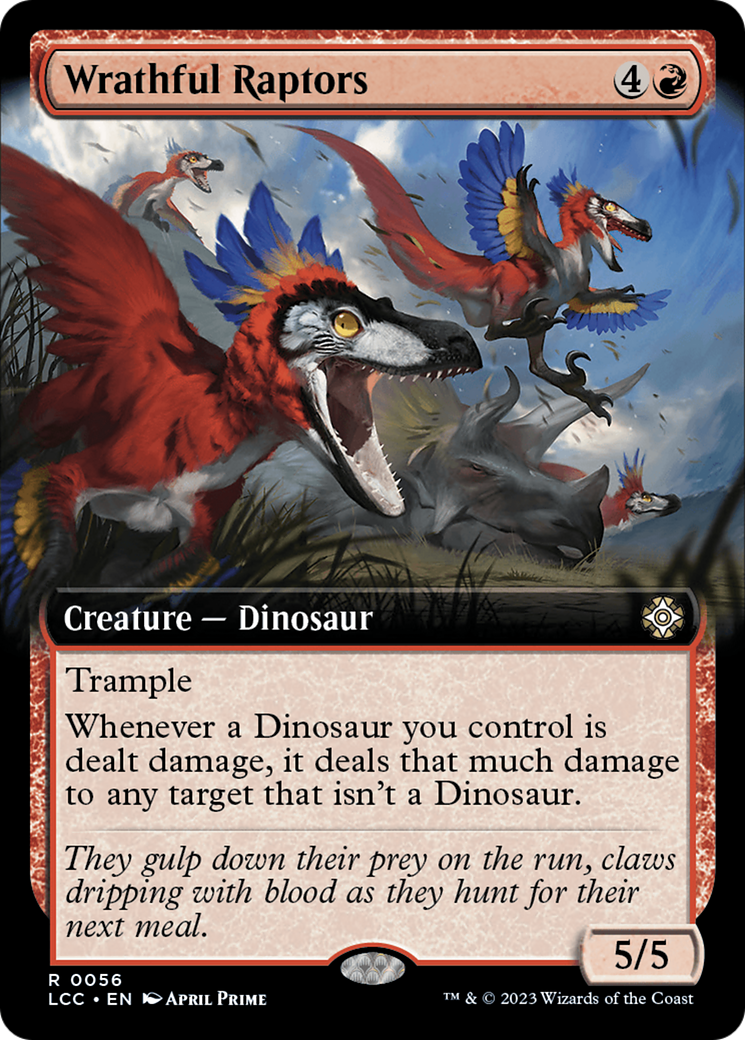 Image of Wrathful Raptors (Extended Art) [The Lost Caverns of Ixalan Commander]