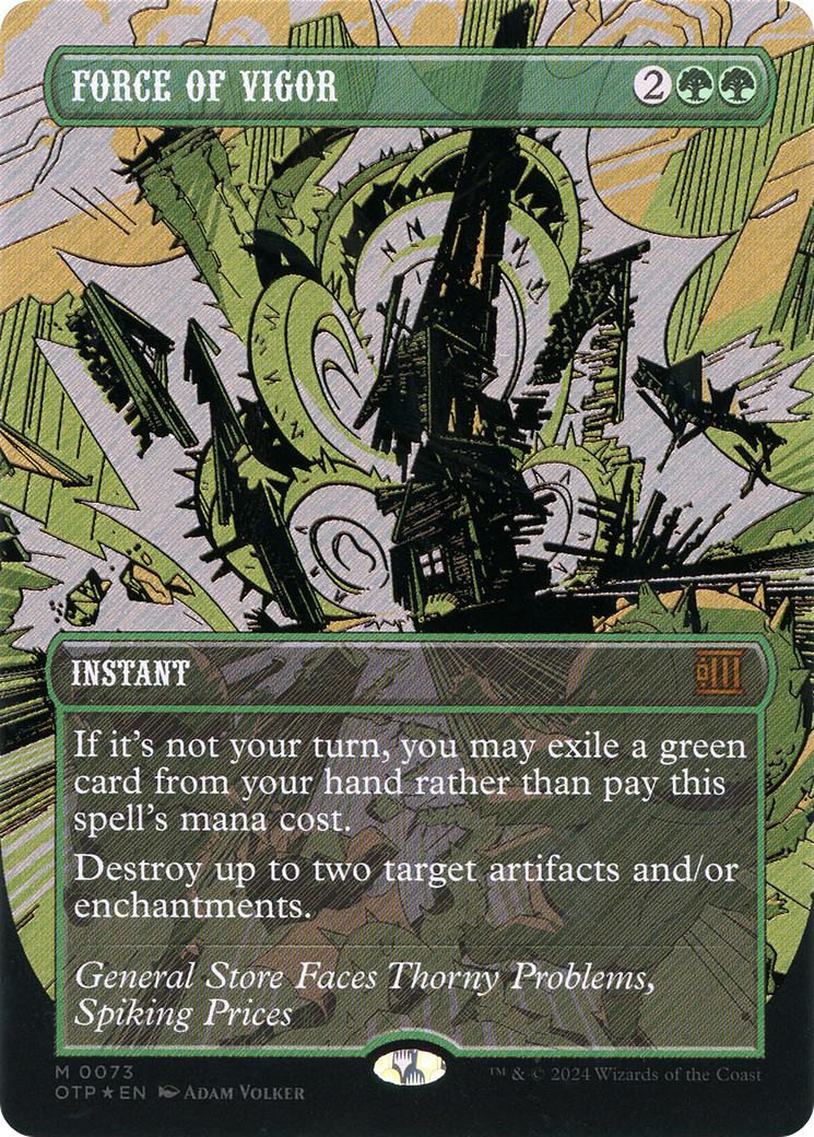 Image of Force of Vigor (Textured Foil) [Outlaws of Thunder Junction: Breaking News]