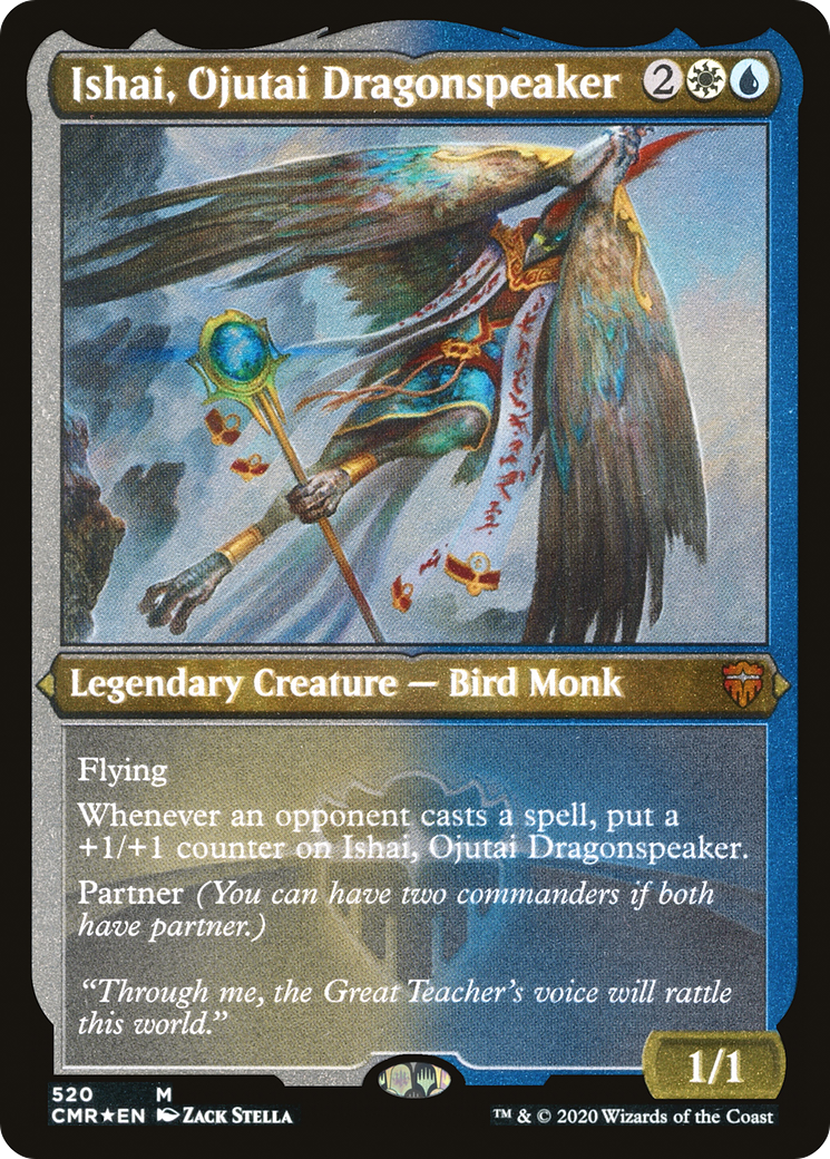 Image of Ishai, Ojutai Dragonspeaker (Etched) [Commander Legends]