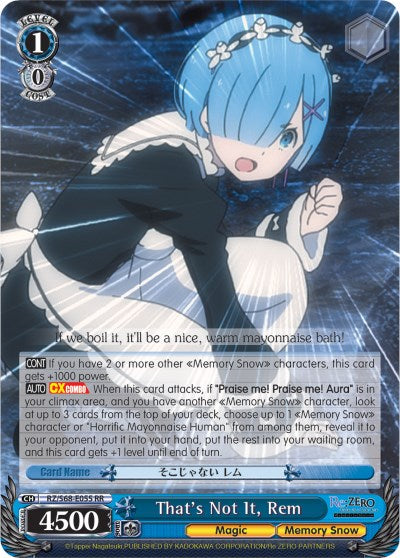 Image of That's Not It, Rem (RZ/S68-E055 RR) [Re:ZERO Memory Snow]