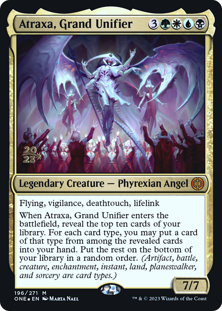 Image of Atraxa, Grand Unifier [Phyrexia: All Will Be One Prerelease Promos]