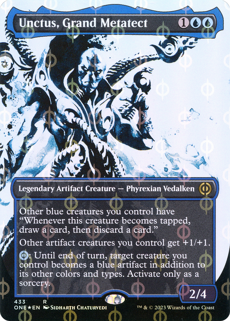 Image of Unctus, Grand Metatect (Borderless Ichor Step-and-Compleat Foil) [Phyrexia: All Will Be One]