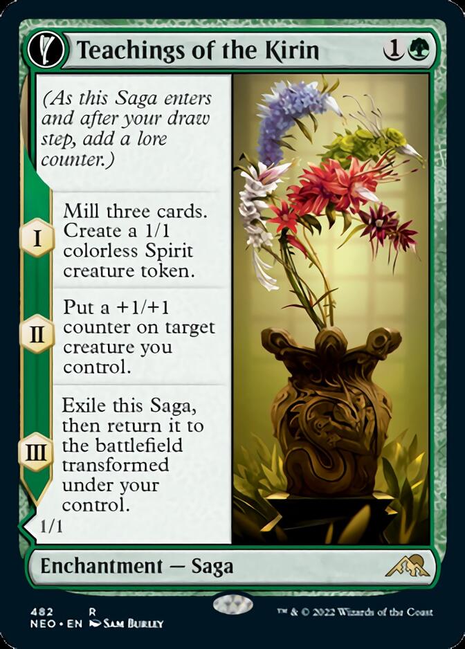 Image of Teachings of the Kirin // Kirin-Touched Orochi (Extended Art) [Kamigawa: Neon Dynasty]