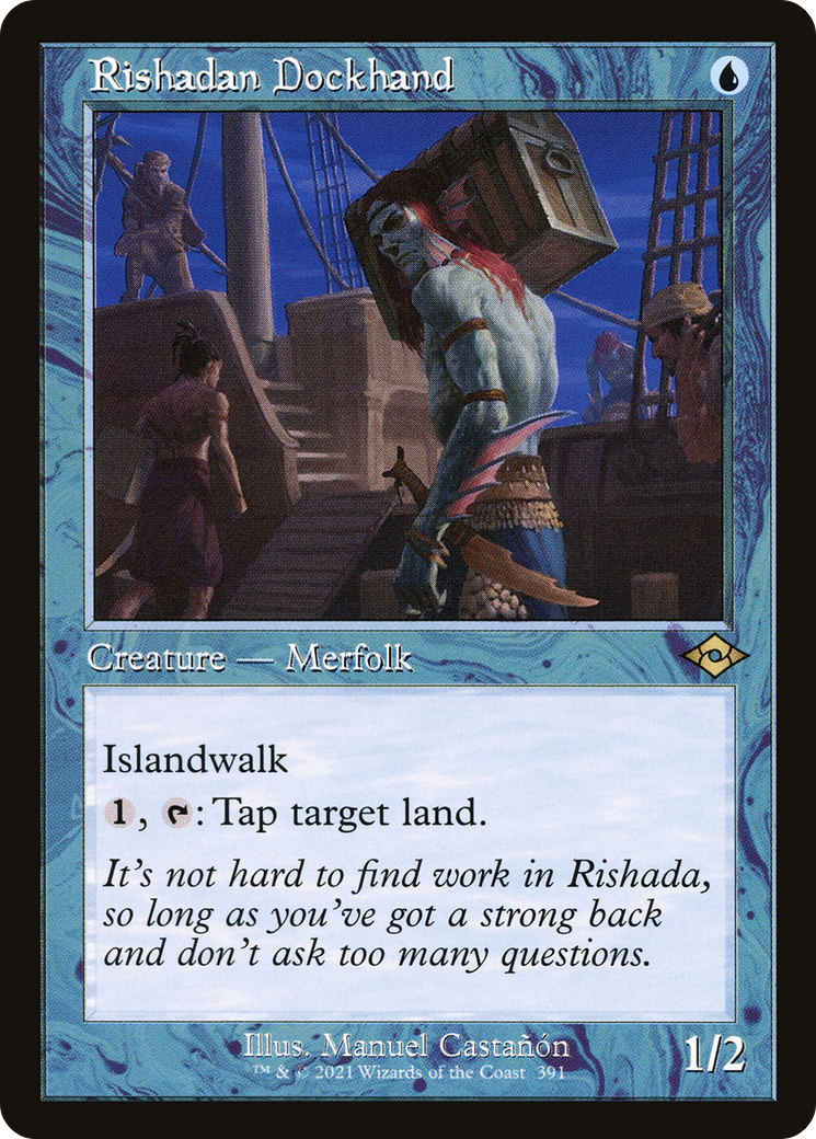 Image of Rishadan Dockhand (Retro Frame) (MH2-391) - Modern Horizons 2 Etched Foil
